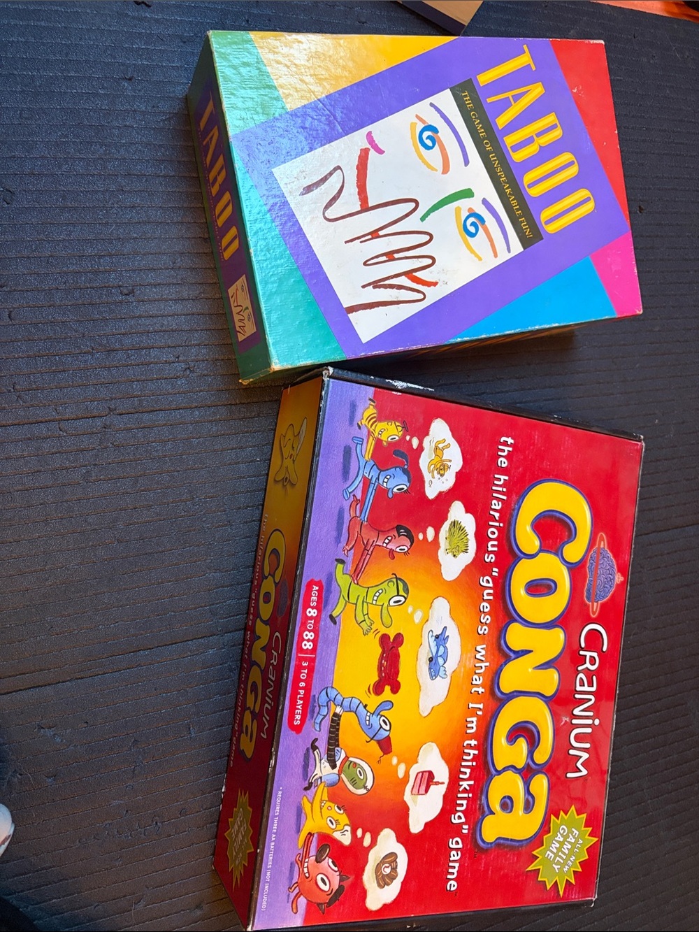 2 games in one bundle
Family fun night
Cranium - Conga 2008
Taboo 1989